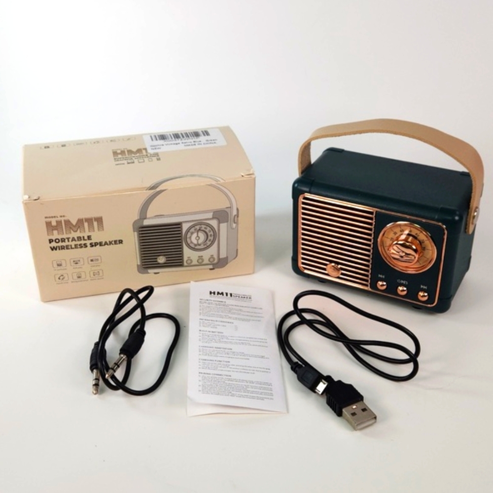 HM11 Portable Wireless Retro Style Buetooth Speaker In Orig Retail Box